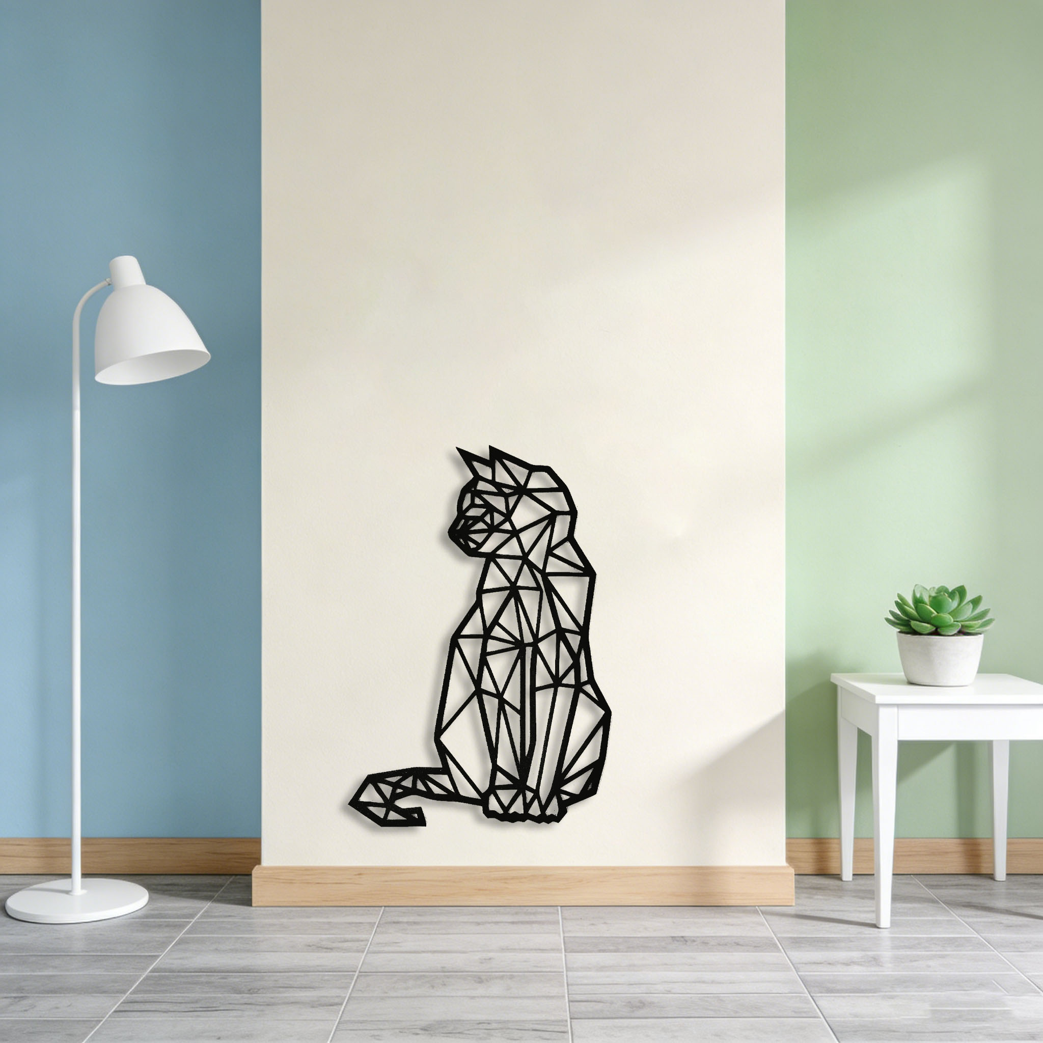 Interior Design Product - CIFBUY Iron Wall Art Metal Cat