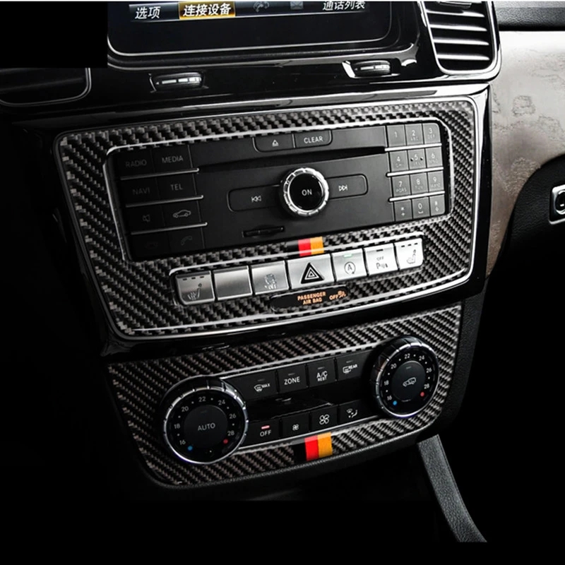 Interior Design Mood Board - Carbon Fiber Car Center Console Multimedia