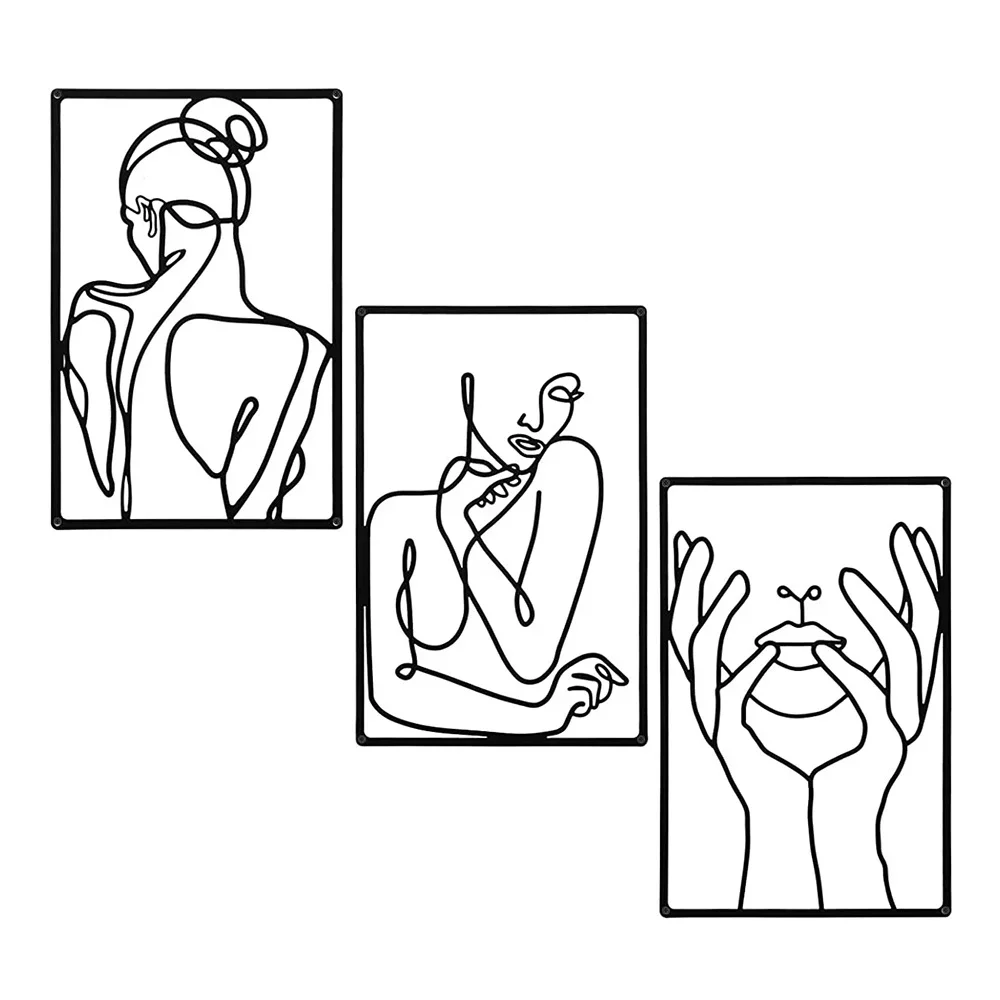 3pcs Stunning Line Drawing Dec - Interior Design Product recension och pris