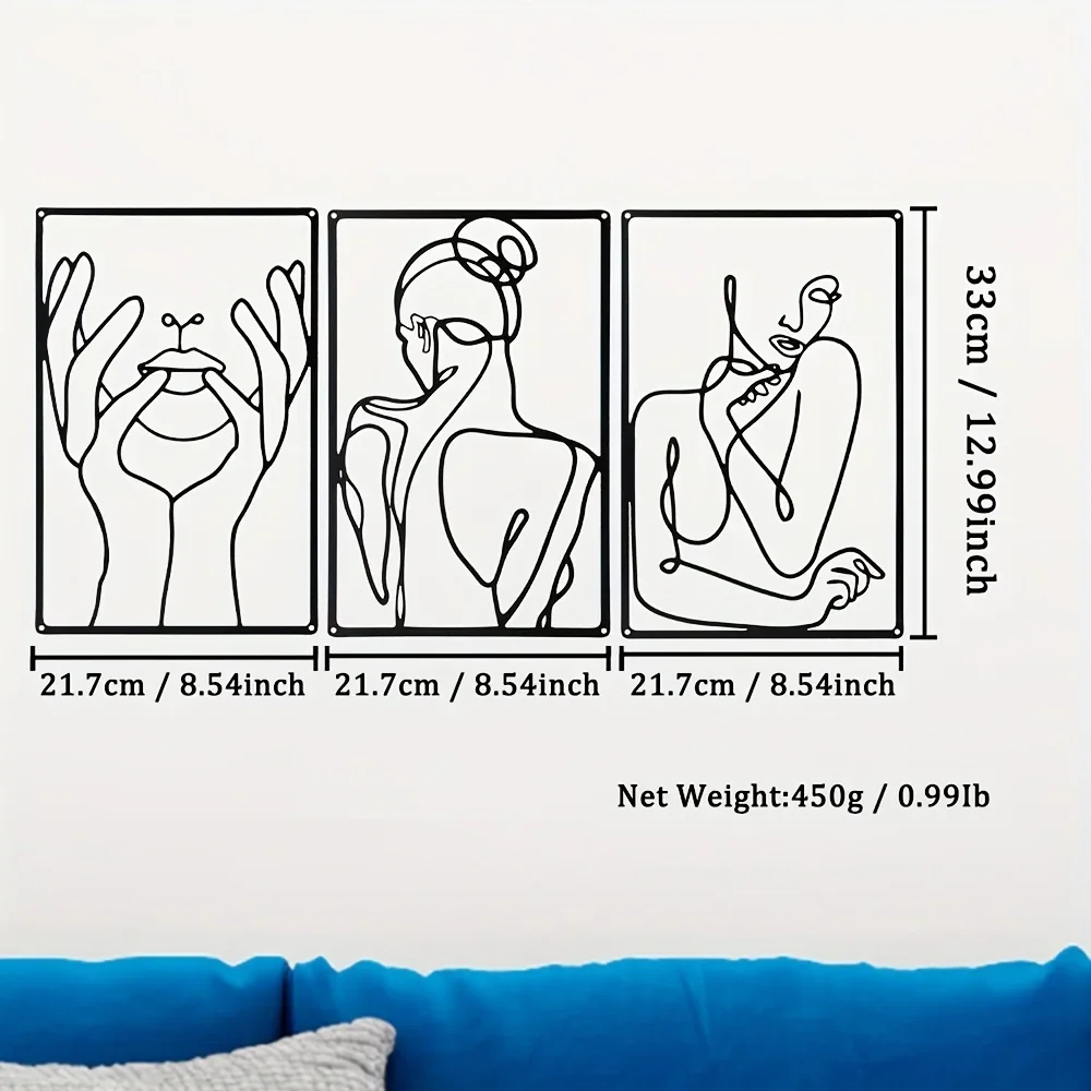 3pcs Stunning Line Drawing Dec - Interior Design Product recension och pris