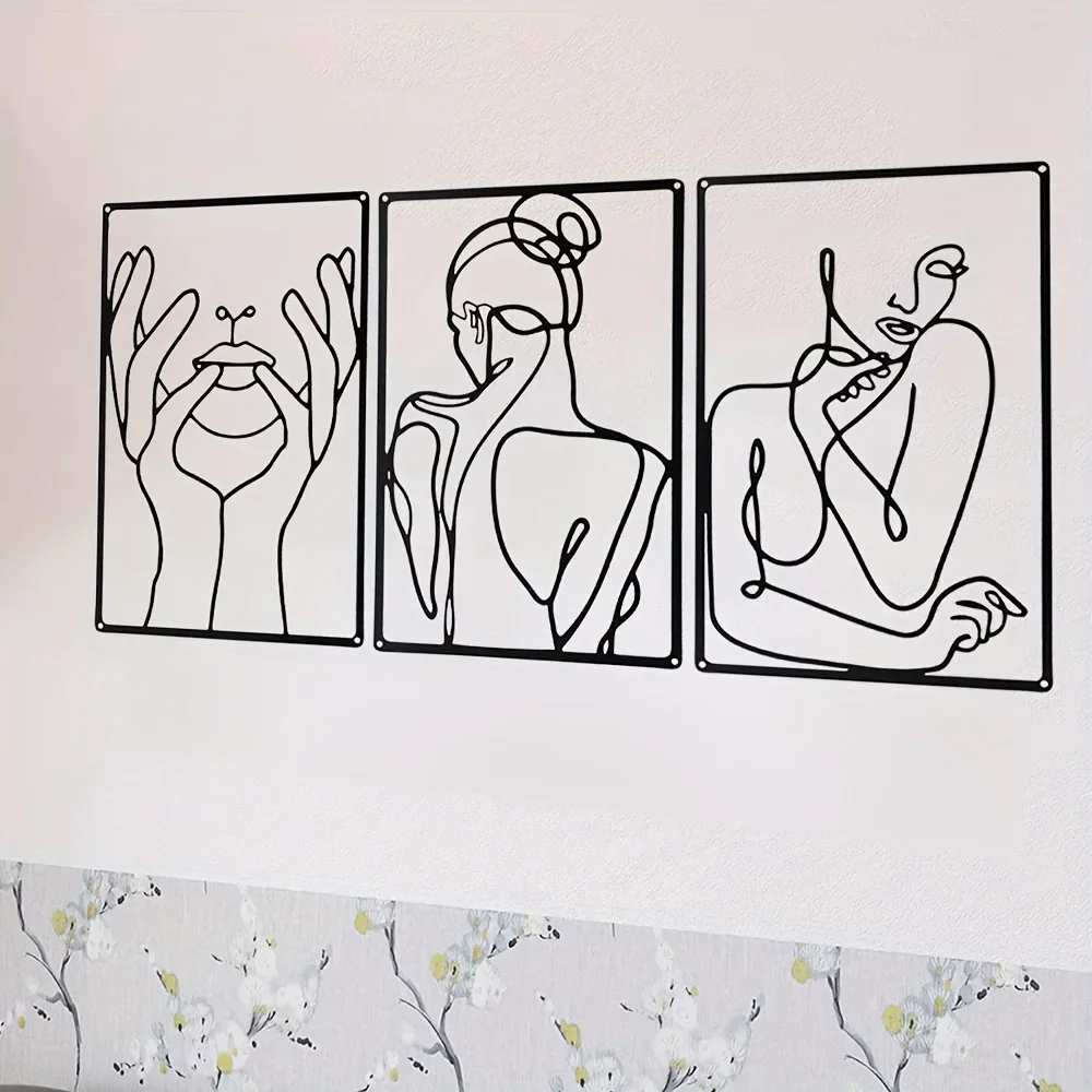 3pcs Stunning Line Drawing Dec - Interior Design Product recension och pris