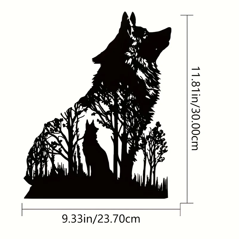 HelloYoung Wolf Decor Black Wo - Interior Design Product recension och pris