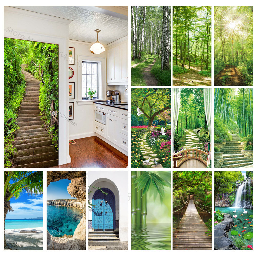 Steps Forest 3D Door Stickers  - Interior Design Product recension och pris