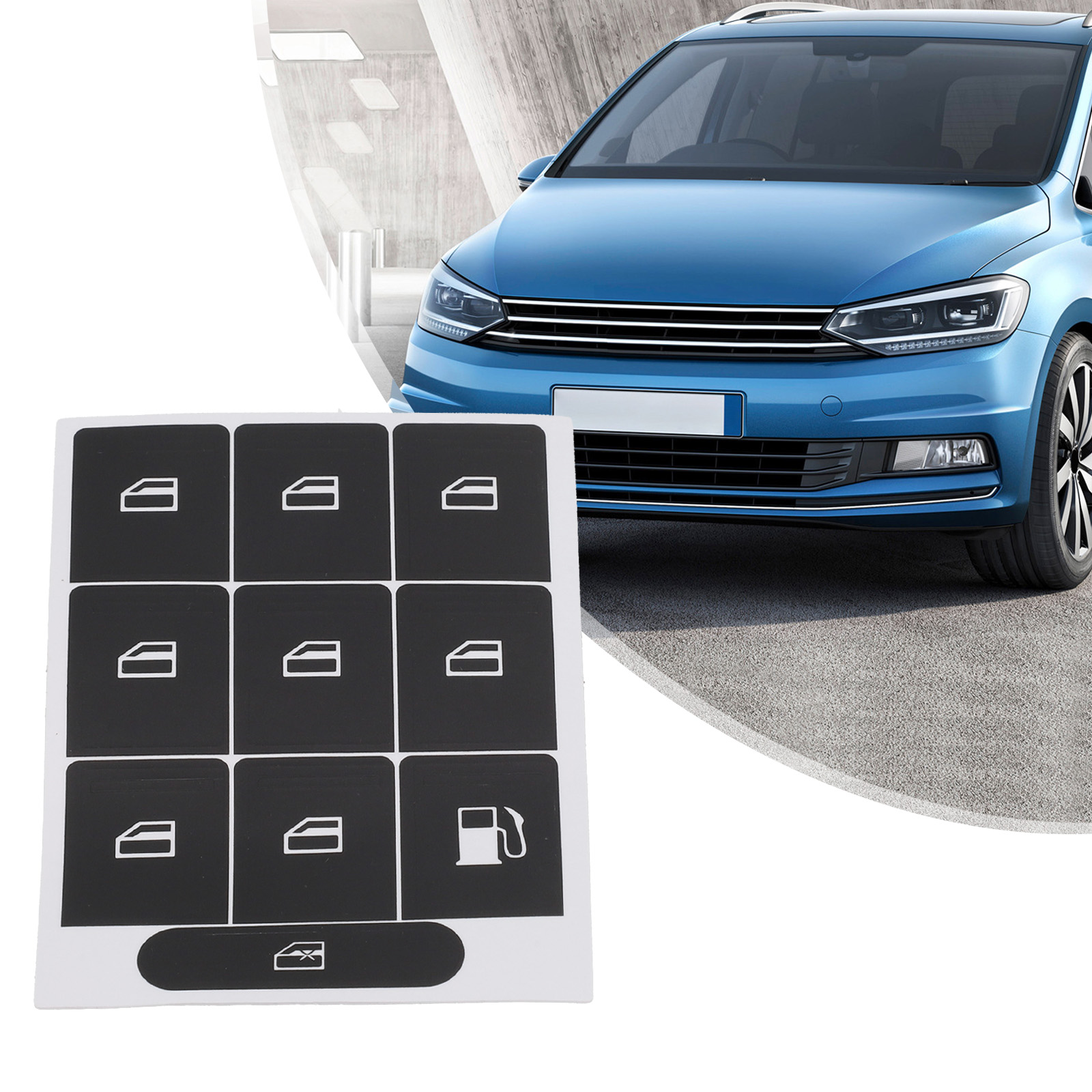 1PC Car Window Lifter Stickers - Interior Design Mood Board recension och pris